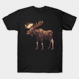 Moose in Pixel Form T-Shirt